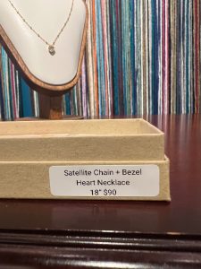 Satellite chain + bezel heart necklace 18”, photo 5