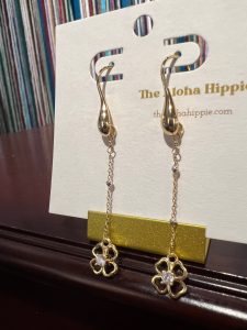 Teardrop hooks satellite chain + flower charms, photo 3