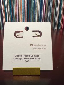 Classic huggie earrings (vintage corundum/ruby), photo 3