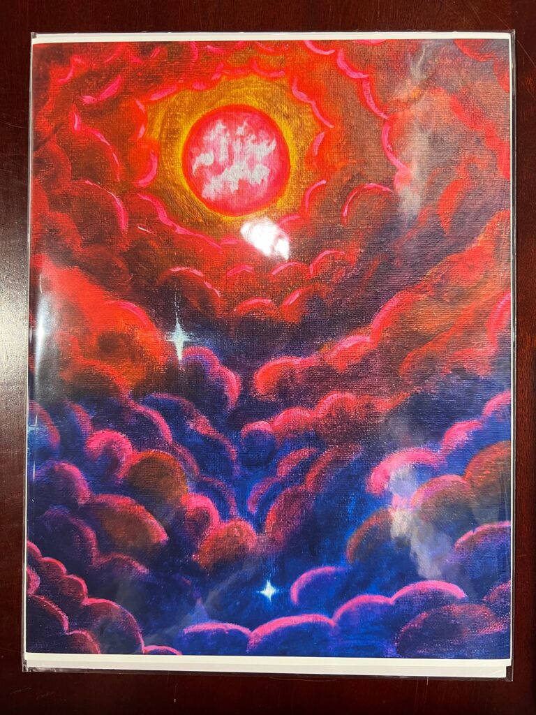 Nebula Sunset Print by Fairy in the Fern