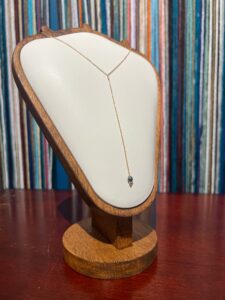 Mini black pearl drop necklace 16”, photo 2
