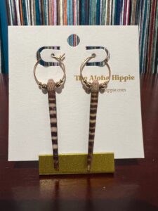 Little hoop energy earrings (wanna/tiger urchin shells), photo 2