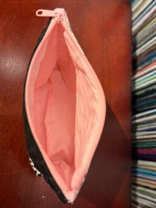 Quilted Bag Ghastly lady pink zipper, photo 4